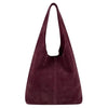 Modarno Borsa a tracolla da donna in pelle scamosciata pochette, borsa a tracolla, shopper, da donna, in vera pelle