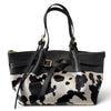 Modarno Borsetta Shopper doppio manico in vera pelle e cavallino lussuoso 33x10x18 cm