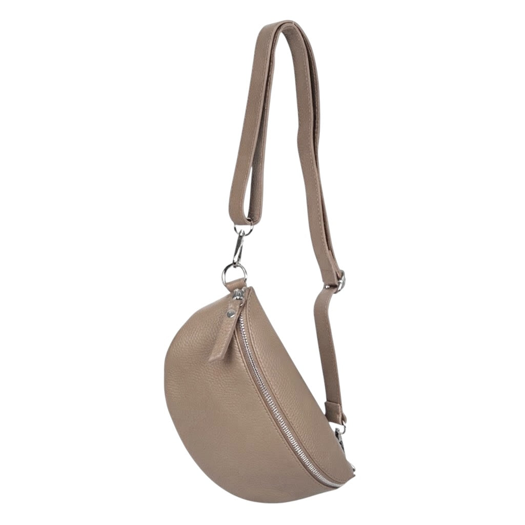 Modarno Borsa marsupio e tracolla da donna e uomo unisex in vera pelle 23x7x12 cm
