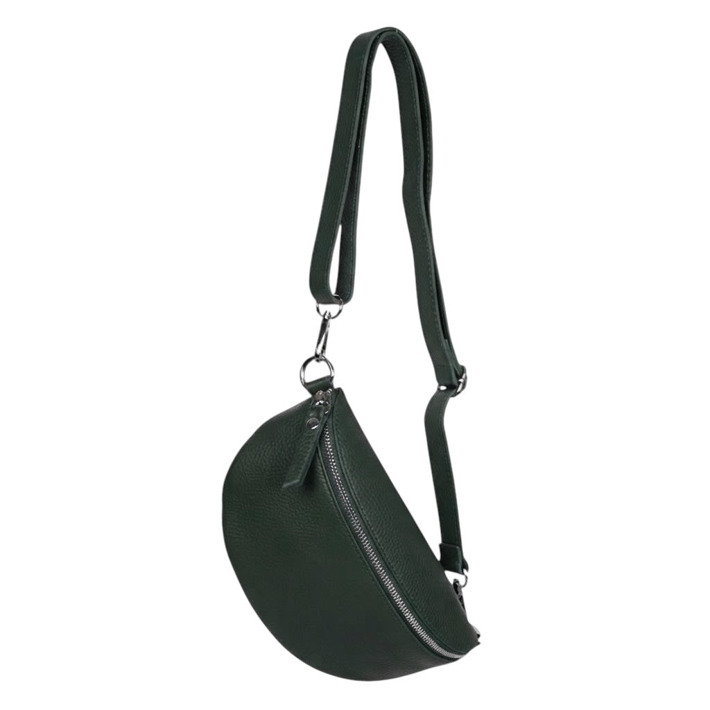 Modarno Borsa marsupio e tracolla da donna e uomo unisex in vera pelle 23x7x12 cm