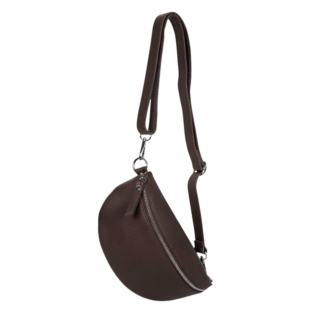 Modarno Borsa marsupio e tracolla da donna e uomo unisex in vera pelle 23x7x12 cm