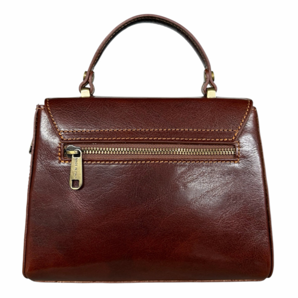 Modarno Borsa donna a mano e tracolla in vera pelle Vacchetta 22x11x17 cm