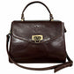 Modarno Borsa donna a mano e tracolla in vera pelle Vacchetta 22x11x17 cm
