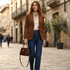 Modarno Borsa donna a mano e tracolla in vera pelle Vacchetta 22x11x17 cm