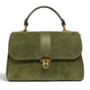 Modarno Borsa donna a mano/tracolla in Camoscio vera pelle 26x12x16 cm