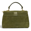 Modarno Borsa donna a mano/tracolla in Camoscio vera pelle 26x12x16 cm