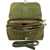 Modarno Borsa donna a mano/tracolla in Camoscio vera pelle 26x12x16 cm