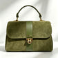 Modarno Borsa donna a mano/tracolla in Camoscio vera pelle 26x12x16 cm