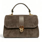 Modarno Borsa donna a mano/tracolla in Camoscio vera pelle 26x12x16 cm