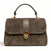 Modarno Borsa donna a mano/tracolla in Camoscio vera pelle 26x12x16 cm