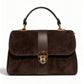 Modarno Borsa donna a mano/tracolla in Camoscio vera pelle 26x12x16 cm