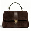 Modarno Borsa donna a mano/tracolla in Camoscio vera pelle 26x12x16 cm