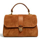 Modarno Borsa donna a mano/tracolla in Camoscio vera pelle 26x12x16 cm