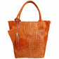Modarno Borsa donna a mano in camoscio Effetto Cocco 26x16x35 cm
