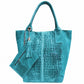 Modarno Borsa donna a mano in camoscio Effetto Cocco 26x16x35 cm