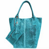Modarno Borsa donna a mano in camoscio Effetto Cocco 26x16x35 cm