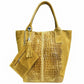Modarno Borsa donna a mano in camoscio Effetto Cocco 26x16x35 cm