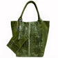 Modarno Borsa donna a mano in camoscio Effetto Cocco 26x16x35 cm