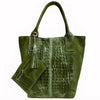 Modarno Borsa donna a mano in camoscio Effetto Cocco 26x16x35 cm