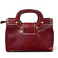 Modarno Borsetta donna a mano e tracolla in vera pelle vacchetta 21x8x14 cm