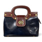 Modarno Borsetta donna a mano e tracolla in vera pelle vacchetta 21x8x14 cm