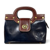 Modarno Borsetta donna a mano e tracolla in vera pelle vacchetta 21x8x14 cm