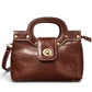 Modarno Borsetta donna a mano e tracolla in vera pelle vacchetta 21x8x14 cm