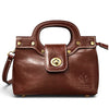 Modarno Borsetta donna a mano e tracolla in vera pelle vacchetta 21x8x14 cm