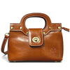 Modarno Borsetta donna a mano e tracolla in vera pelle vacchetta 21x8x14 cm