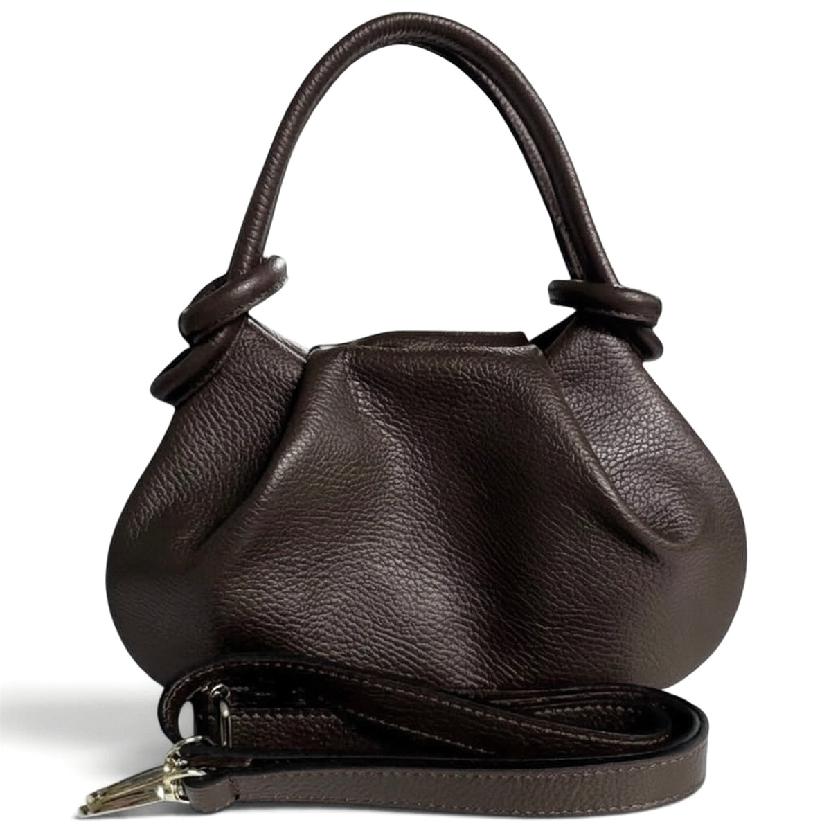 Modarno Borsetta a mano con manico convertibile "Linda" in vera pelle 28x8x16cm