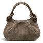 Modarno Borsetta a mano con manico convertibile "Linda" in Camoscio vera pelle 28x8x16cm