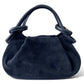 Modarno Borsetta a mano con manico convertibile "Linda" in Camoscio vera pelle 28x8x16cm