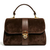 Modarno Borsa donna a mano/tracolla in Camoscio vera pelle 26x12x16 cm