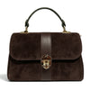 Modarno Borsa donna a mano/tracolla in Camoscio vera pelle 26x12x16 cm