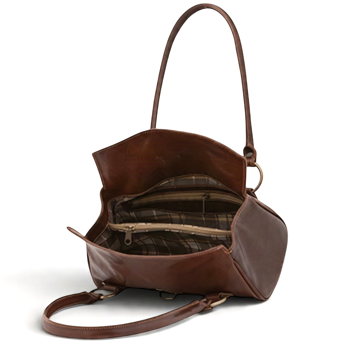 Modarno Borsa donna a spalla in vera pelle di Vacchetta Premium 28x13x14 cm