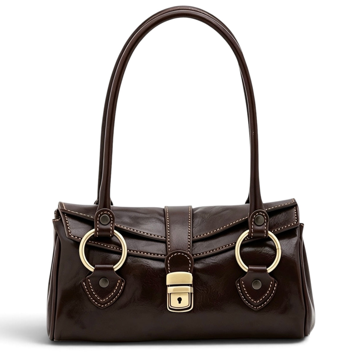 Modarno Borsa donna a spalla in vera pelle di Vacchetta Premium 28x13x14 cm