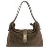 Modarno Borsa a tracolla in vera pelle camoscio  35x11x24 cm