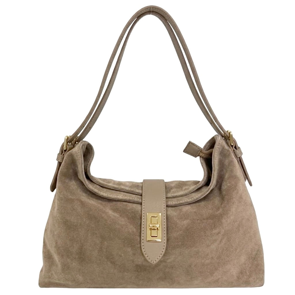 Modarno Borsa a tracolla in vera pelle camoscio  35x11x24 cm