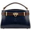 Modarno Borsa a mano e tracolla Vintage in pelle vacchetta 26x12x17 cm