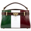 Modarno Borsa a mano e tracolla Vintage in pelle vacchetta 26x12x17 cm