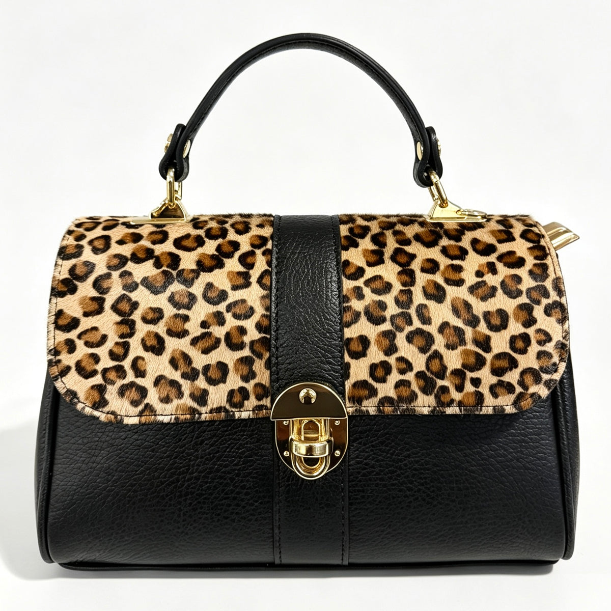 Modarno Borsa donna a mano/tracolla in Cavallino vera pelle 26x12x16 cm