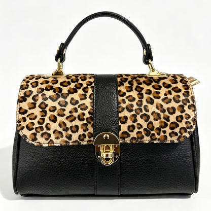 Modarno Borsa donna a mano/tracolla in Cavallino vera pelle 26x12x16 cm