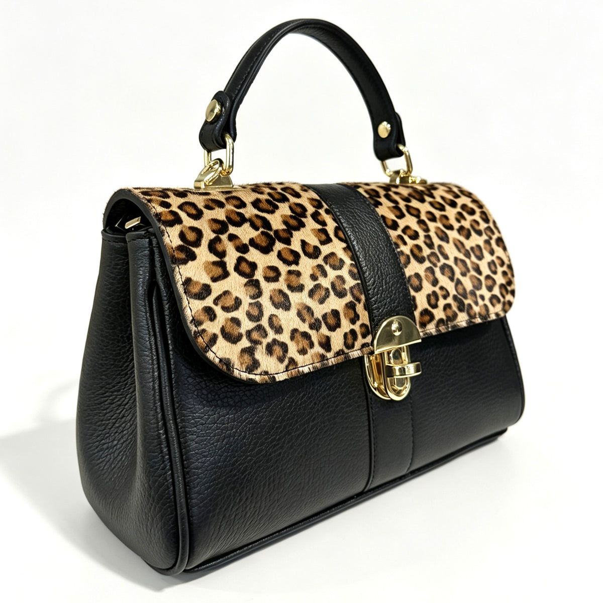 Modarno Borsa donna a mano/tracolla in Cavallino vera pelle 26x12x16 cm