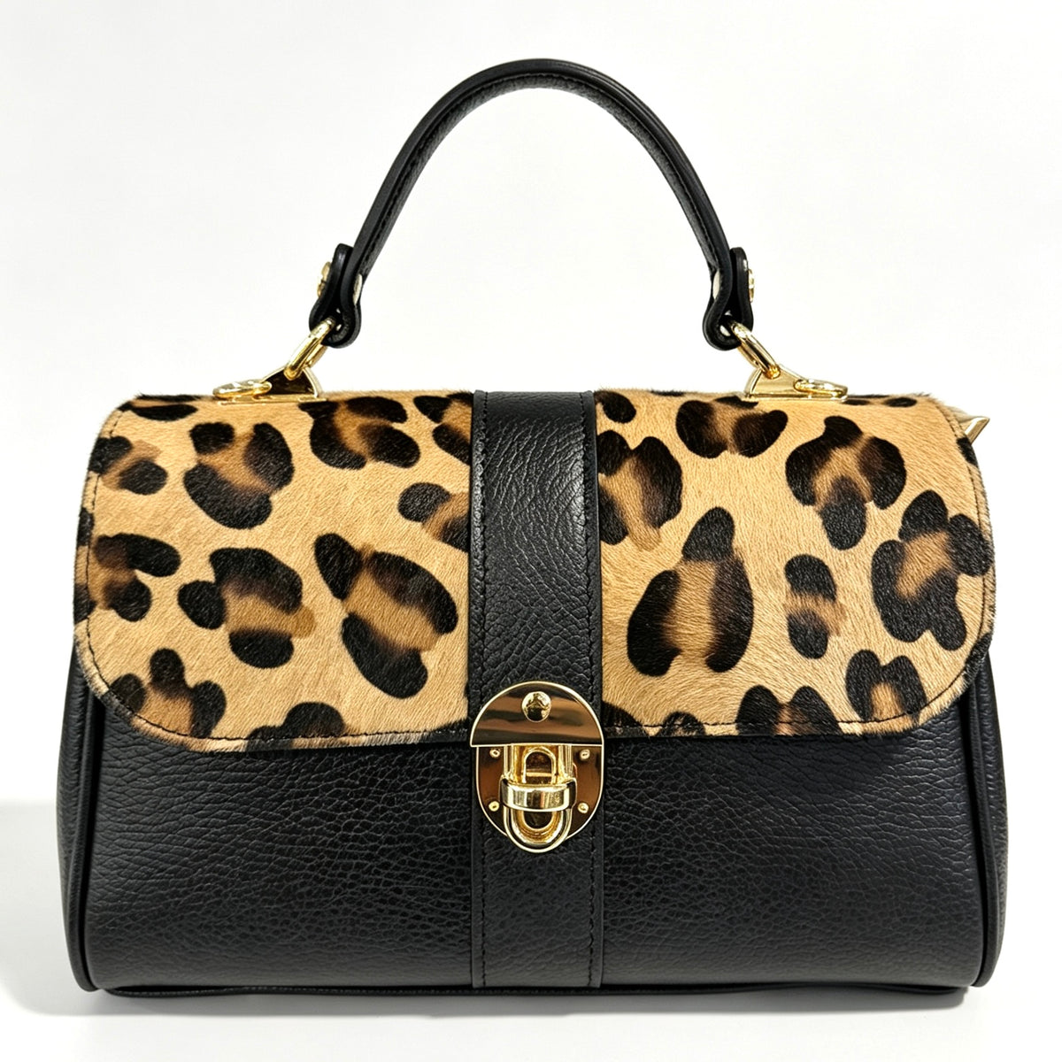 Modarno Borsa donna a mano/tracolla in Cavallino vera pelle 26x12x16 cm
