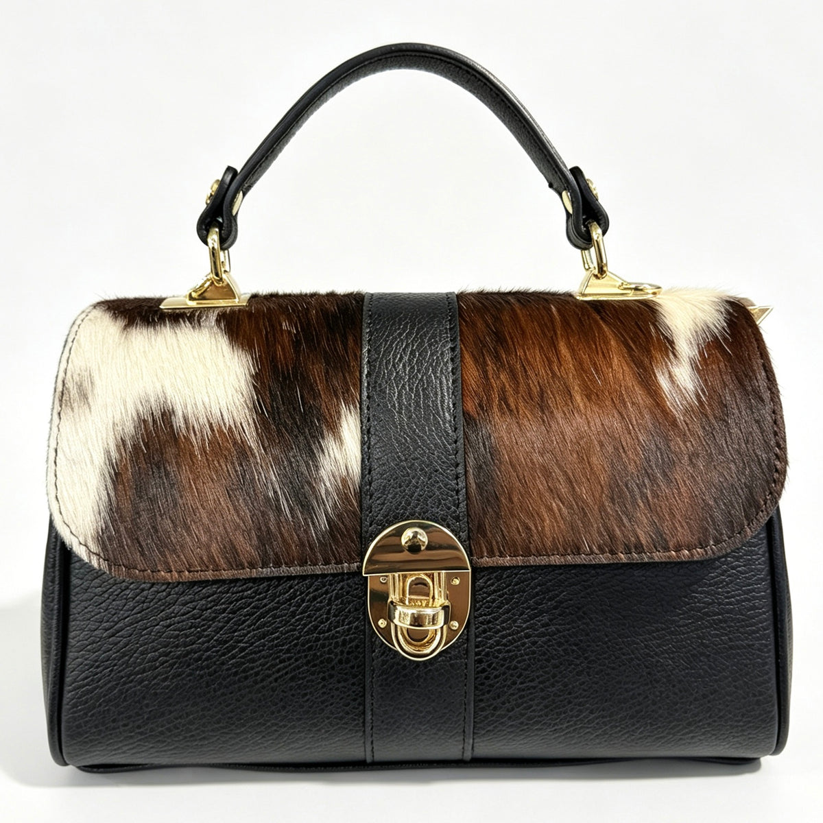 Modarno Borsa donna a mano/tracolla in Cavallino vera pelle 26x12x16 cm