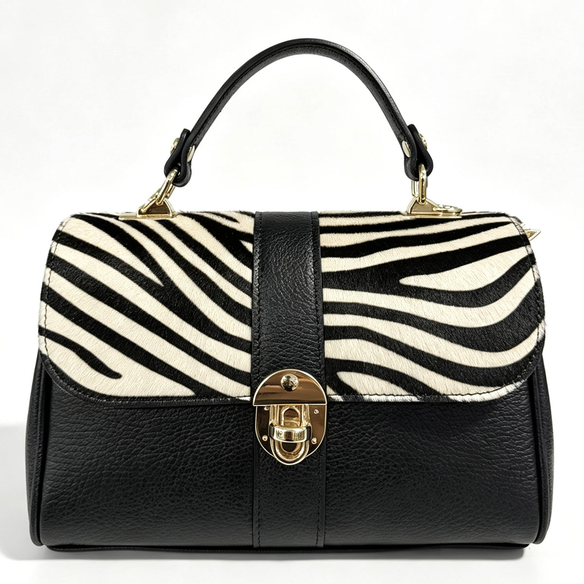 Modarno Borsa donna a mano/tracolla in Cavallino vera pelle 26x12x16 cm