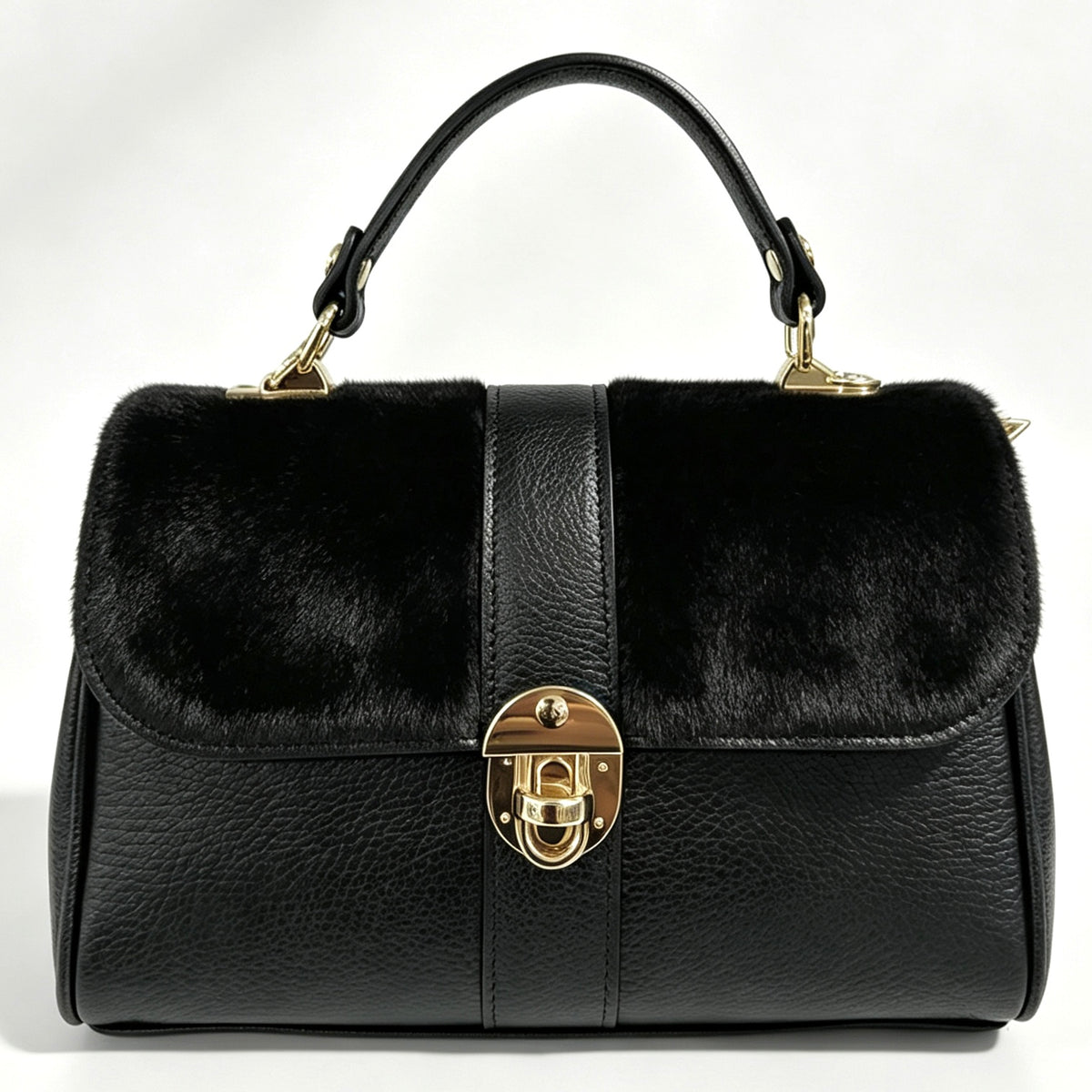 Modarno Borsa donna a mano/tracolla in Cavallino vera pelle 26x12x16 cm