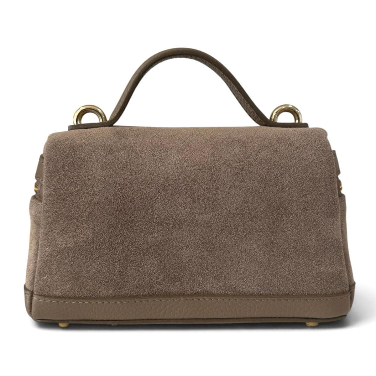 Modarno Borsetta Baulettino Vanity Aura in camoscio e vera pelle 22x8x13 cm