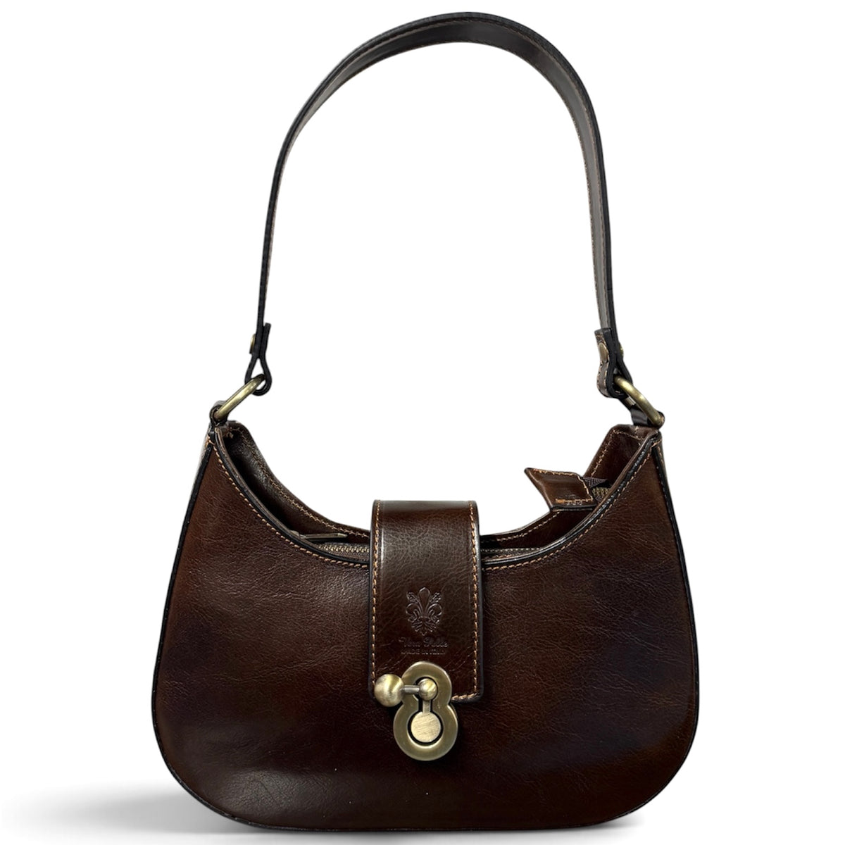 Modarno Borsa Hobo Classica "La Beatrice" in Pelle Vacchetta 25x7x19 cm