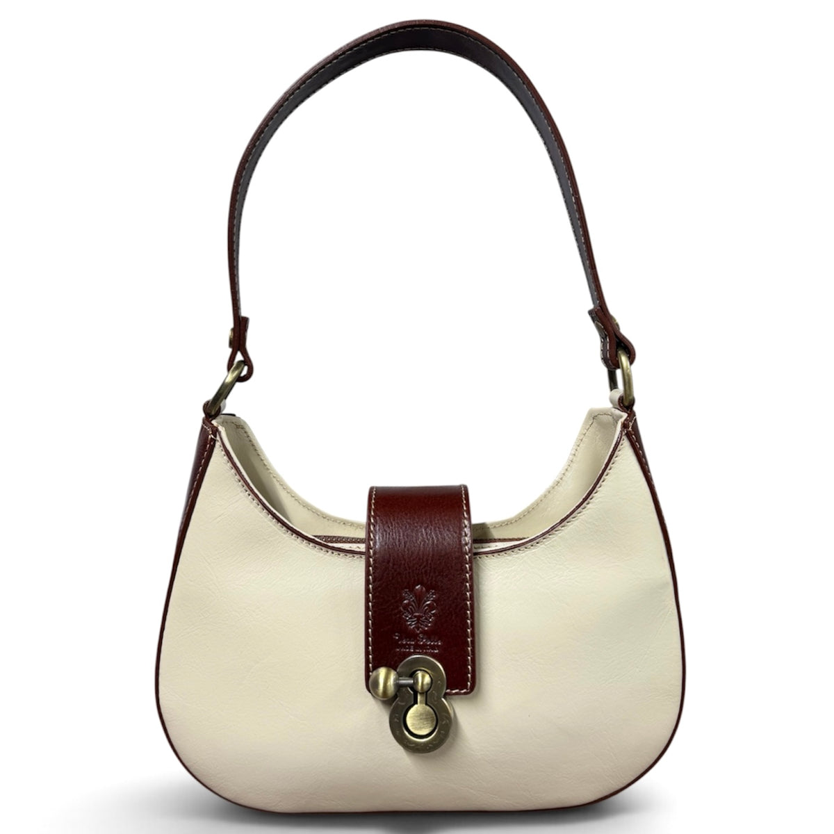 Modarno Borsa Hobo Classica "La Beatrice" in Pelle Vacchetta 25x7x19 cm